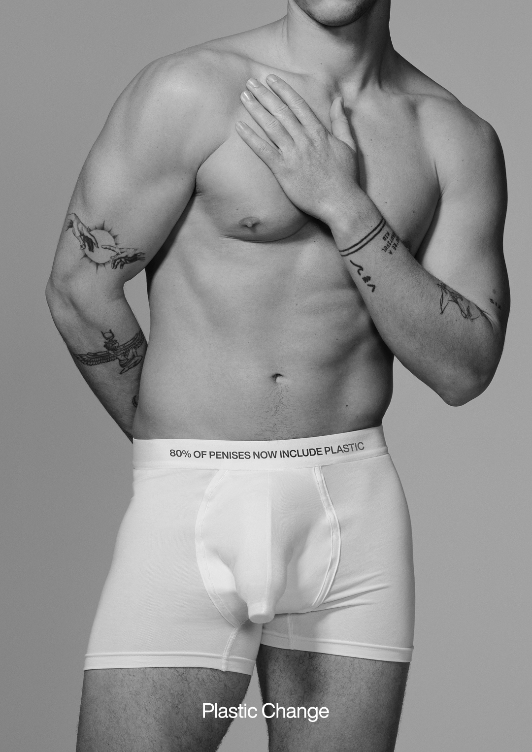 Plastic change Glue Society underwear ad