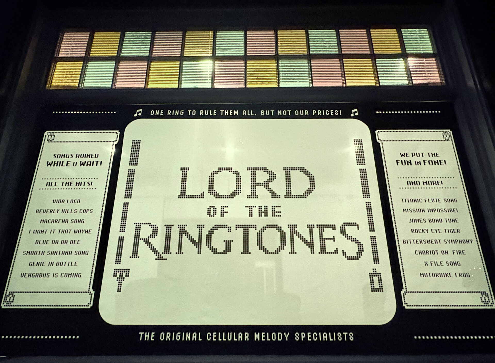 Lord of The Ringtones Glue Society Flop Ups